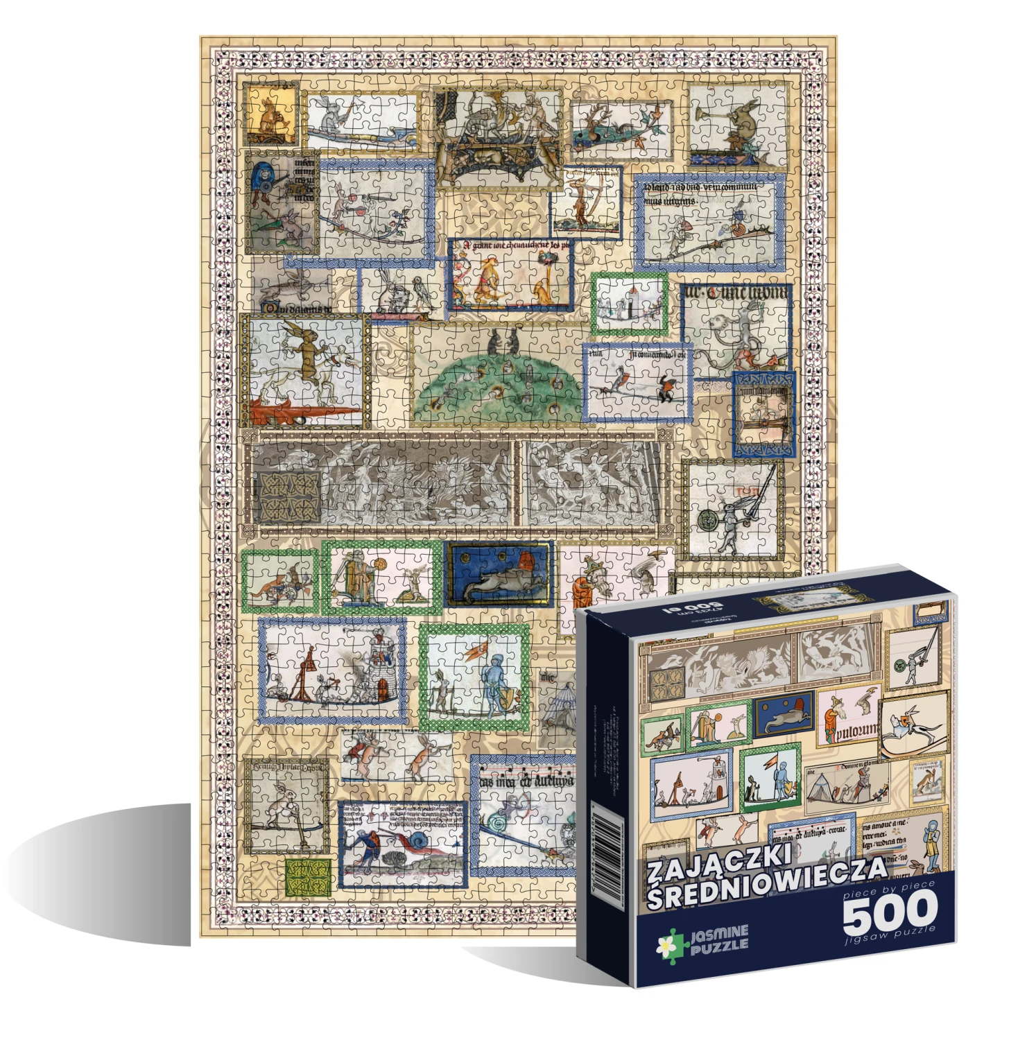0008 zajaczki sredniowiecza puzzle pudelko i puzzle grafika produktowa.png